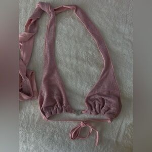 Pink Sparkly Tie Top